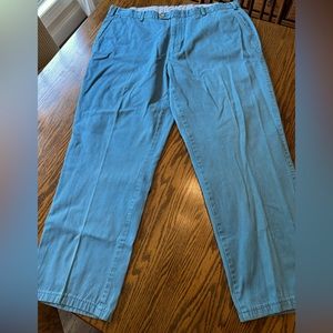Peter Millar Mens Genuine Pima Cotton Teal pants Chinos size 40 Flat front